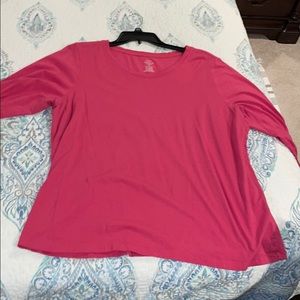 Pink quarter arm length top
